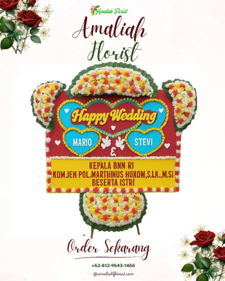 Papan Bunga Pernikahan Kasu
